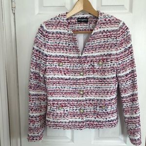 Karl Lagerfeld | Patterned Bouclé Tweed Blazer | 4